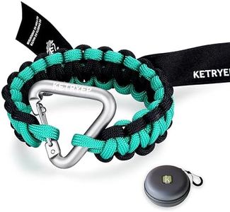 ketryep Paracord Bracelets Rope Bracelet for Men and Women, the Perfect Accessory Match for Lovers of Hiking, Camping, Fishing and Hunting! (2-Green.Track)