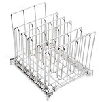 Collapsible Stainless Steel Sous Vide Rack w/ 5 Adjustable Dividers - for Most 12 Qt Containers - Great for Cooking Steak/Lamb/Pork/Fish