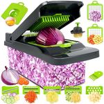 VZOXL 15 in 1 Vegetable Chopper, Newest Design Onion Chopper,Multifunctional Chopper Vegetable Cutter, Salad Chopper Professional Food Chopper for Effortlessly Chopping, Slicing and Dicing Veggies