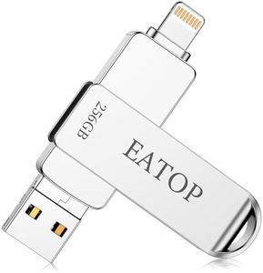 EATOP Flash Drives 256GB Intended for iPhone 15, Memory Stick Storage for Photos and Videos, USB External Memory Storage Flash Drive Compatible with iPhone iPad Android and Computers (Silver)