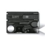 Victorinox SwissCard Classic - 13 Functions, DO-IT-Yourself Champion, Functional Companion That fits a Wallet, LED, Black- 82 mm. (0.7333.T3)