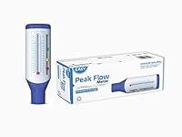 Easy Peak Flow Meter for Adult to Monitor Lung Function | Expiratory Flow Meter | Color Coded Indicator | Standard Range for Adult | Include Instructions and Blank Charts – Color Coded Indicators