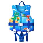 Welebar Toddler Swim Vest, Swimming Vest with Adjustable Safety Strap for Boys and Girls Aged 2-10 Years/22-88lbs