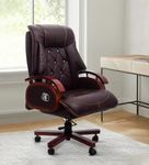 Lakdi The Furniture Co High Back Leatherette Chair | Director Chair | Office Chair | Revolving Chair - Brown Chair