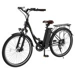 isinwheel U2 Electric Bike for Adults, 26" 500W Peak Ebike Upto 90km & 32km/h, 13Ah Removable Battery, Electric Bicycle with 35-Speed, Dual Suspension & LCD Display for City Commuting Trail