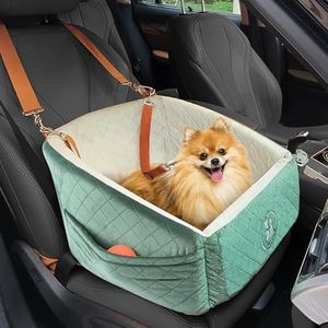 iPetba Dog Car Seat for Small Medium Dogs Washable Booster Seat Pet Car Travel Carrier Bed Up to 30lbs