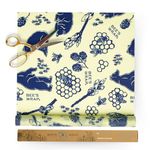 Bee's Wrap Reusable Beeswax Food Wraps Made in the USA, Eco Friendly Beeswax Food Wrap, Sustainable Food Storage Container, Organic Cotton Food Wrap, XXL Cut To Size Wax Paper Roll, Bees & Bears