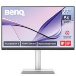 BenQ MA270S 27" 5K 5120x2880 Nano Gloss Monitor for mac Creators, Dual Thunderbolt 4 96W/15W, Mac Color, Daisy Chain, KVM, Brightness & Volume Control, Height & Tilt Adjustment, P3 Color Gamut