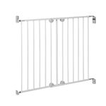 Safety 1st Wall Fix Extending Gate, Extendable Baby Gate for stairs and doors, Easy Close Extending Gate, Screw Fit, for Adjustable Width 62 - 102 cm, in Metal, colour White