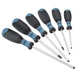 HAZET 810SPC/6 Slot Cross Recess Profile PH Screwdriver Set with Burnished Tip - Matt Chrome-Plated