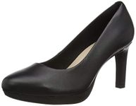 Clarks Women's Ambyr Joy Pump, Black Black Leather, 5 UK