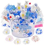 LAWOHO 300ml Polar Bear Kids Slime, Clear Slime Kit with 10 Packs Slime Add-Ins, Slime Kits for Girls & Boys Slime Party Bag Fillers, Slime Making Kit for Birthday Halloween Christmas Easter Gifts