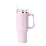 40oz Tumbler with Straw and Lid 1200 ml Insulated Tumbler with Straw Stainless Steel Coffee Cup Travel Mug, Water Bottle Vacuum Insulated Thermos for Hot and Cold Drink (Light Purple)