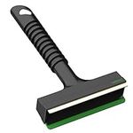 AUPROTEC Ice Scraper Brass Windscreen Scraper non-slip Grip + Squeegee Car Window De-icer Tool A 13 black-green