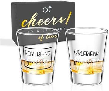 Melonva Engagement Gifts for Couples Newly Engaged Fiance Gifts for Women Him Wedding Gifts for Newlyweds Wedding Glasses for Bride and Groom Gifts Wine Glass