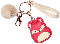 Squishmallows Fifi The Fox & Puff Pom Keychain With Wristlet Strap