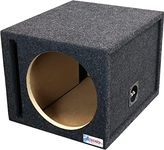 Bbox Single Vented 15 Inch Subwoofer Enclosure - SPL Audio Tuned Single Vented Car Subwoofer Boxes & Enclosures - Premium Subwoofer Box Improves Audio Quality, Sound & Bass - Nickel Finish Terminals