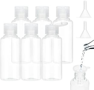 BillyBath Flacon Vide Voyage 100ml, 6 Pièces Flacons de Voyage Avion Transparent Cosmetique Liquide Bouteille Contenant Plastique avec 2 Petits Entonnoirs pour Shampoing Lotion Vacance Camping