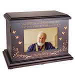 Cremation Memorial Urns for Human Ashes Adult Male Female, Wooden Picture Frame Urns Box and Casket for Ashes Men Women Child, Burial Funeral Urns for Ashes, Holds Up to 250 LBS