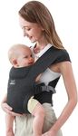 MOMTORY Newborn Carrier, Baby Carrier, Cozy Baby Wraps Carrier, with for Easily Adjustable, Soft Fabric, Deep Grey