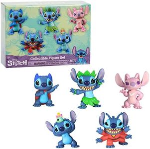 Disney 46211 Stitch 5 Pack Collectible Figures Figures, Blue