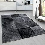 viceroy bedding Rug CHECK Modern Design Black Grey Charcoal Rugs Living Room Extra Large Size Soft Touch Short Pile Style Carpet Area Rugs Non Shedding (80cm x 150cm (3ft x 5ft))