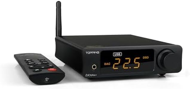 Topping DX3Pro+ LDAC Headphone Amplifier Decoding NFCA XMOS XU208 Pre-Amp Bluetooth5.0 USB/Opt/Coax ES9038Q2M DSD512 PCM768 Hi-Res Audio DAC with Remote Control (Black)