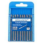 HPMAISON True 5% Cobalt Jobber Drill Bit Set, 10Pcs 3mm M35 High Speed Steel Twist Drill Bits, 135° Split Point Extremely Heat Resistant for Stainless Steel, Cast Iron, Hard Metal, Plastic, Wood