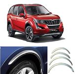 Empica Stainless Steel Wheel Arch Garnish Chrome Fender Lining Trim Moulding Strip Compatible With Mahindra Xuv 500 (Set of 4,Silver)