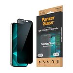 PanzerGlass™ Privacy Screen Protector for iPhone 14 Plus | 13 Pro Max - Ultra-Wide Fit tempered glass iPhone screen and privacy protector - with mounting aid for easy installation