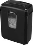 Fellowes Paper Shredder for Home Office Use - 8 Sheet Cross Cut Shredder for Home and Personal Use - Deskside Shredder with 14 Litre Bin and Safety Lock - Powershred 8C - High Security P4 - Black