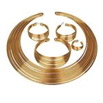 YouBella Stylish Jewellery Combo Choker Necklace Set Gold Plated Jewellery Set for Women With Earrings, Ring and Bracelet (Golden) (YBNK_5773)