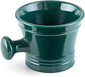 Linkidea Acrylic Shaving Mug with Knob Handle, Deep Size Wet Shaving Cup, Razor Shave Soap and Cream Bowl for Men, Green