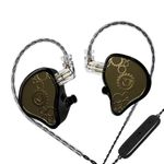 ND Venus in-Ear Monitor Earphone with Mic, Dynamic Drive HiFi N52 Rubidium Magnet Diaphragm Wired IEM, 0.75mm 2Pin Connector, Detachable OFC Cable, USB C Jack (Type-C with Mic (Black))