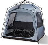 FOFANA All Pop Up Sports Pod - Weather Proof Pod - Largest Pop Up Sports Pods for Rain Wind Cold - Fits Family of 4 - Sports Tent Pop Up Shelter Bubble Tent Clear and Mesh Windows Pop Up Sports Tent