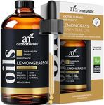 Artnaturals Lemongrass Essential Oil (4.0 Fl Oz / 118ml)- 100% Pure Therapeutic Grade - Premium Undiluted Lemon Grass Oil - for Diffuser - Aromatherapy