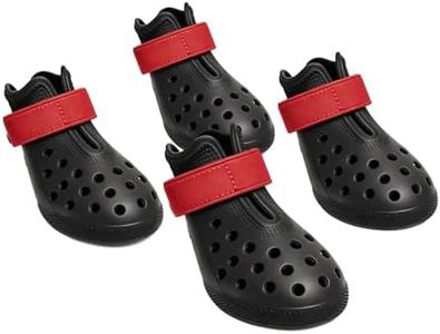 Dog Shoes for Hot Pavement - Comfortable Paw Protection for Medium & Large Dogs, Adjustable Strap & Non-Slip, Easy-Clean, Outdoor Sports Boots, Dog Booties for Summer Rain (Black, XL)