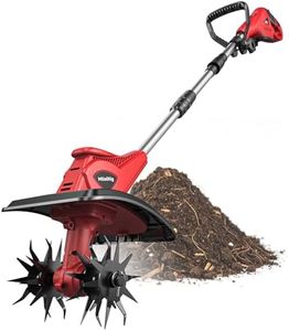 Cordless Tiller Cultivator Compatible with Milwaukee 18V: MtiolHig Tiller for Gardening 360RPM Electric Garden Tiller, Brushless Rototiller 9" Width 6.3" Depth for Lawn/Soil Cultivation (No Battery)