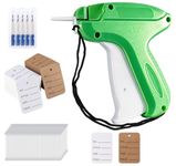 ilauke Clothing Tag Gun, Retail Tagging Gun Kit with 200 Price Labels 5x3.5cm, 5 Steel Needles, 2000 Barbs Fasteners 5cm, Industrial Tagging Gun Bulk Use Ideal for Shops, Warehouses & Charity Stores