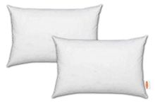 Ship Smart Non Woven Vaccum Packed Microfiber Rectangular Cushion Pillow Inserts or Fillers for Sofa & Bed - Pack of 2, 12" X 18" (White, SSNonwn_Plw21218Flr0001)