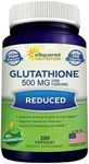 aSquared Nutrition Reduced Glutathione 500mg Per Serving Supplement -200 Capsules -L-Glutathione Antioxidant to Support Liver Health & Detox - Max Strength Powder Pills to Help Immune & Brain Function