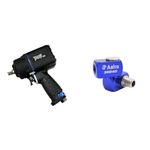 Astro Tools 1895 Onyx 1/2" "Thor G2 Impact Wrench, Large, Black & ld's 1st High Flow 3-Way Air Swivel