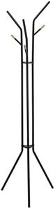 Proman Products Cali Tripod Freestanding Metal Coat Tree Rack with 6 Hooks for Entryway, Living Room, Bedroom, Office, Black