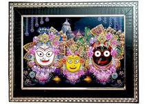 VCARTNOW Crystal embossed Lord jagannath Photo frame (50 x 38 cm) (jagannath 2)