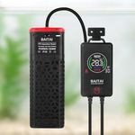 BAITAI 1000W Aquarium Heater, Industrial-Grade PTC Submersible Fish Tank Heater with LED Thermostat Controller, Dry-Run & Overheat Protection, Energy Saving Shatterproof Heater for 500–1000L Tanks