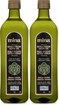 Mina Extra Virgin Olive Oil, Single Origin, Cold Extracted, Moroccan Olive Oil High in Polyphenols, 1 LITER – 33.8 Fl Oz (Pack of 2)