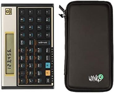 HP 12C Calculatrice financière + étui de protection WYNGS Noir