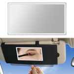 Car Vanity Mirror,Car Mirror Sun Visor Mirror,Auto Sun Visor Mirror,Mirror for Car Visor Stainless Self-Adhesive Seatback Car Mirror,Car Visor Mirror for Sun Visor Universal Car Cosmetic Mirror.