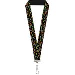 Buckle-Down Lanyard - 1.0" - Insects Scattered Black Accessory, Multi, One Size