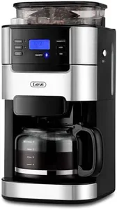 Gevi 10-Cup Drip Coffee Maker with Built-in Grinder, Programmable Brew Coffee Machine with Timer, Reusable Filter, 1.5L Water Tank, Coffee Pot, Warming Plate Burr Grinder Combo